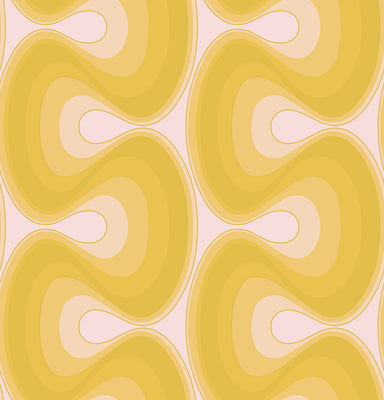 Squiggles Wallpaper - Yellow