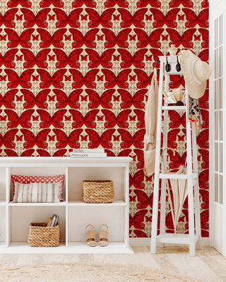 Painted Lady Wallpaper - Rouge