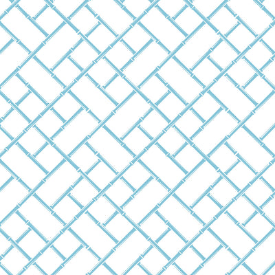 Bamboo Lattice Wallpaper - Aqua