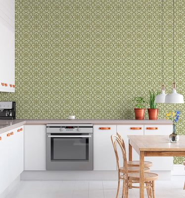Green Lattice Wallpaper