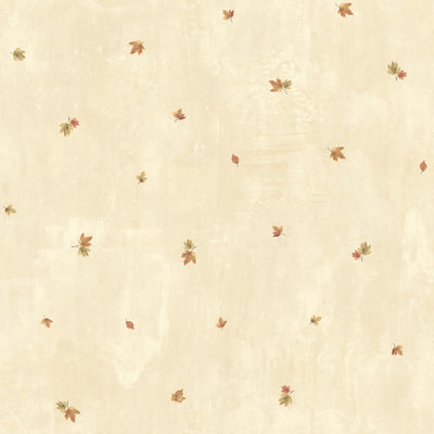 Welling Cream Maple Toss Wallpaper