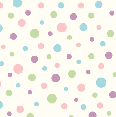 Dotty Pink Polka Dot Toss Wallpaper