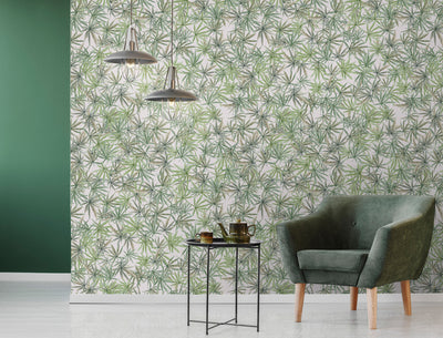 Mary Jane Wallpaper - Green on Featherweight