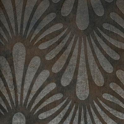 Petal Chevron Wallpaper - Umber