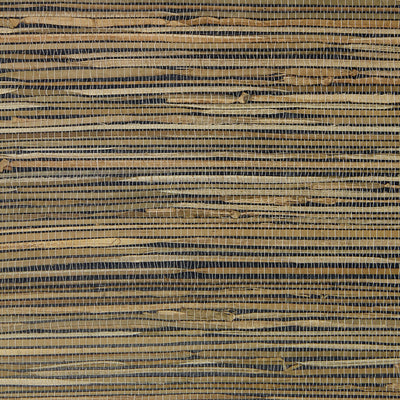 Grasscloth Wallpaper - Tan on Black