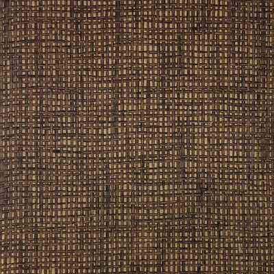 Paper Weave Wallpaper - Brown and Black on Ivory