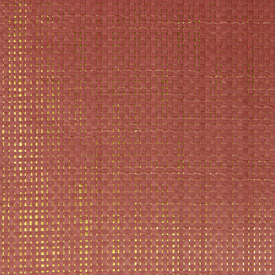 Paper Weave Wallpaper - Burnt Red on Gold