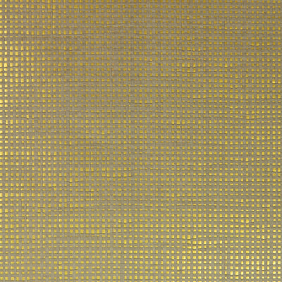 Paper Weave Wallpaper - Grey on Gold