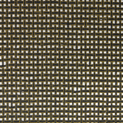 Paper Weave Wallpaper - Black and Olive on Silver