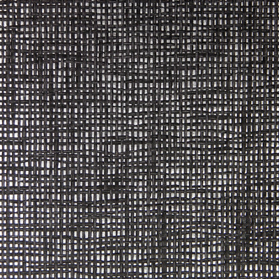 Paper Weave Wallpaper - Black and Grey on Silver