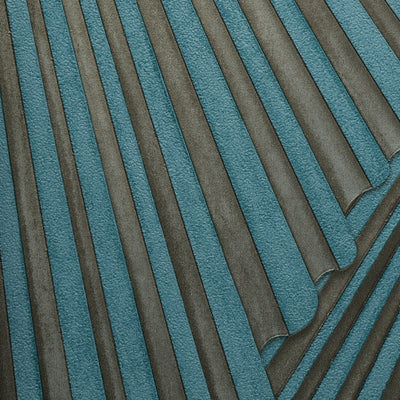 Luxe Fan - Gilded Teal Wallpaper