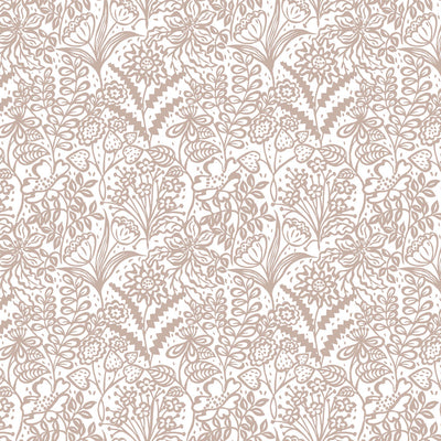 Floral Fandango Wallpaper - Grey