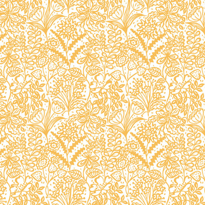 Floral Fandango Wallpaper - Saffron