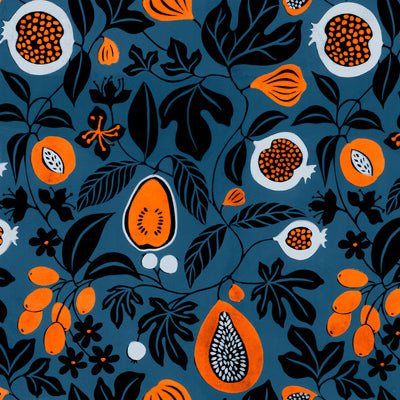 Folk Fruit Wallpaper - Midnight