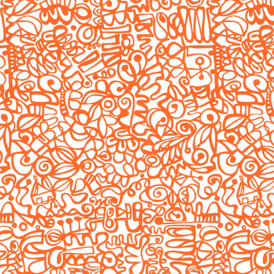 Graffiti Wallpaper - Orange