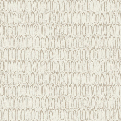 Carved Wallpaper - White Gold