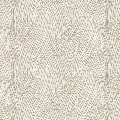 Woven Wallpaper - White Gold