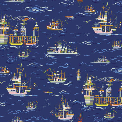 On the Sea Wallpaper by Jim Flora