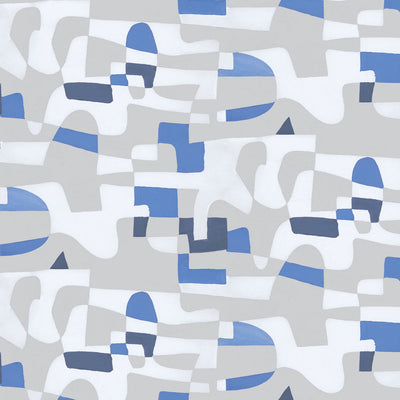Shape Shifter Wallpaper by Jim Flora - Blue Flannel