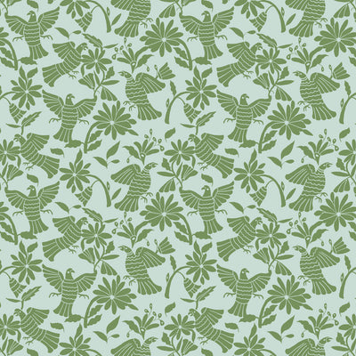 Pájaros Wallpaper - Green