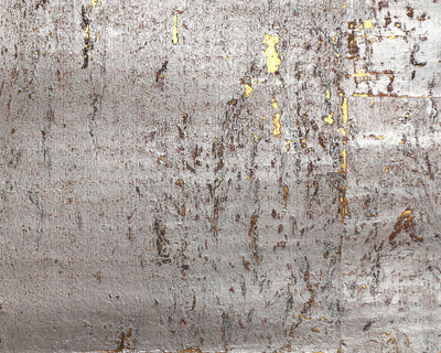 Metal Cork Wallpaper - Silver with Gold