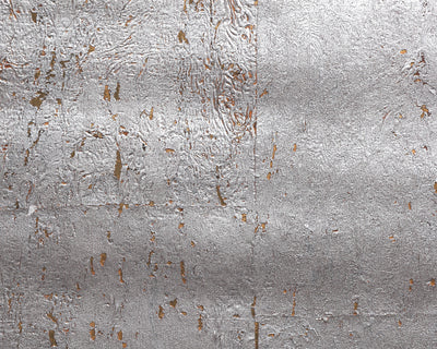 Metal Cork Wallpaper - Silver with Copper