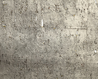 Metal Cork Wallpaper - Warm Silver