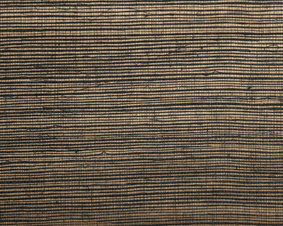 Metal Back Sisal Wallpaper - Black and Beige