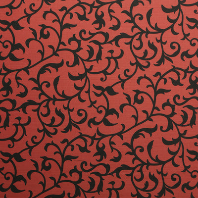 Climbing Vine Grasscloth Wallpaper - Red