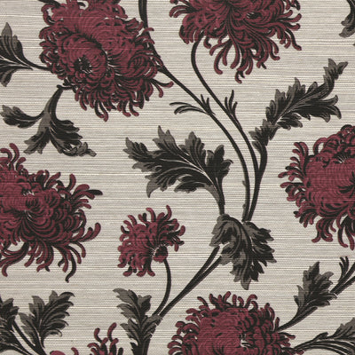 Chrysanthemum Grasscloth Wallpaper