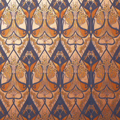 Aveiro Copper Leaf Wallpaper