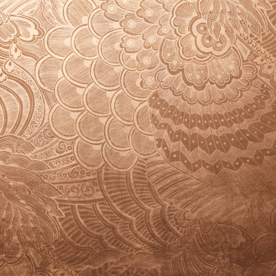 Portofino Copper Leaf Wallpaper