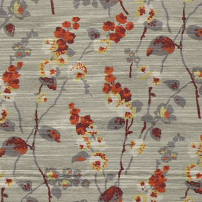 Twigs and Flowers Grasscloth Wallpaper