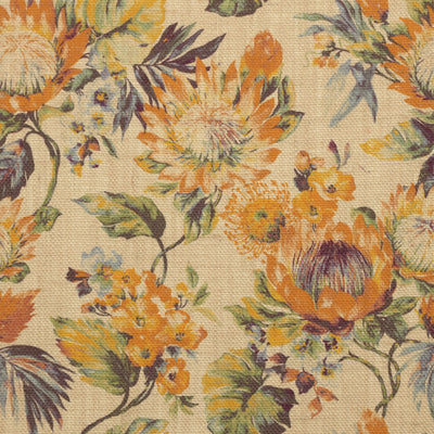 Protea Burlap Wallpaper