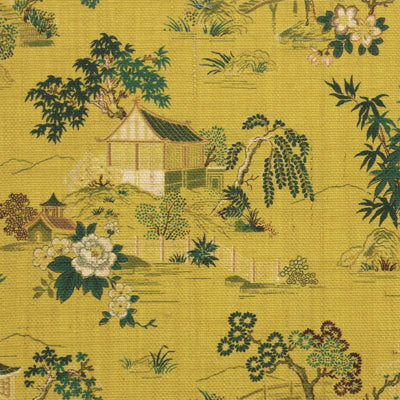 Pagoda Burlap Wallpaper
