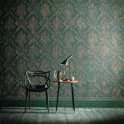 Rocco Paintable Embossed Wallpaper