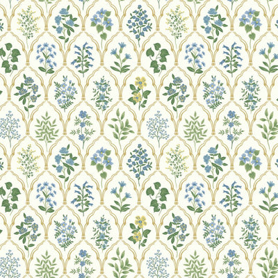 Hawthorne Wallpaper - Blue/Green