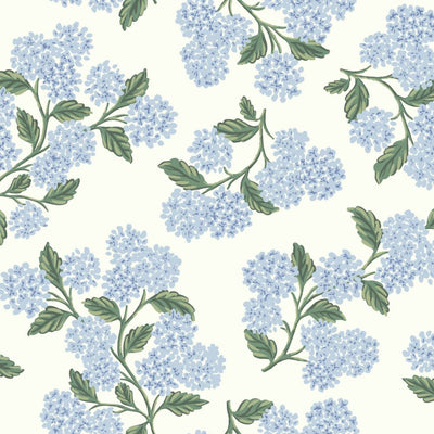 Hydrangea Wallpaper - Blue/White
