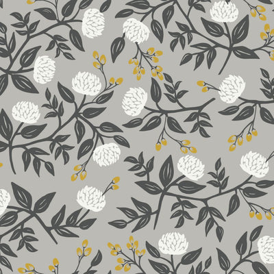 Peonies Wallpaper - Gray
