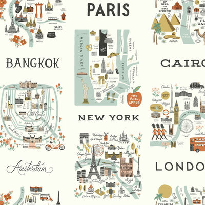 City Maps Wallpaper - Mint
