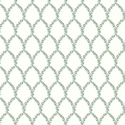 Laurel Wallpaper - Green/White