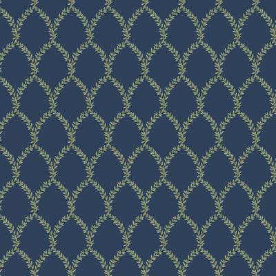 Laurel Wallpaper - Navy
