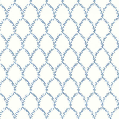 Laurel Wallpaper - Blue/White
