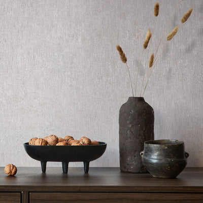 Nordic Linen Texture - Oatstone Wallpaper