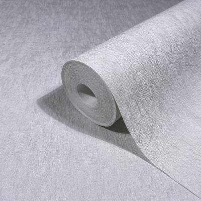 Nordic Linen Texture - Winter Ash Wallpaper