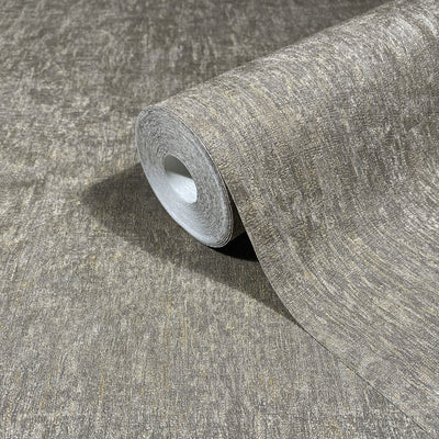 Nordic Linen Texture - Soft Taupe Wallpaper