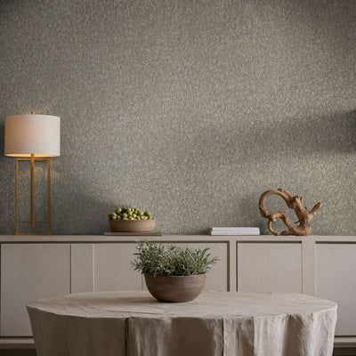 Nordic Linen Texture - Soft Taupe Wallpaper