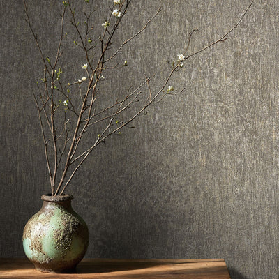 Nordic Linen Texture - Soft Taupe Wallpaper