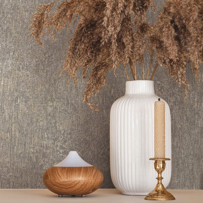 Nordic Linen Texture - Soft Taupe Wallpaper