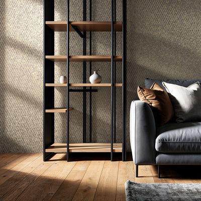 Latticework - Smoky Bronze Wallpaper